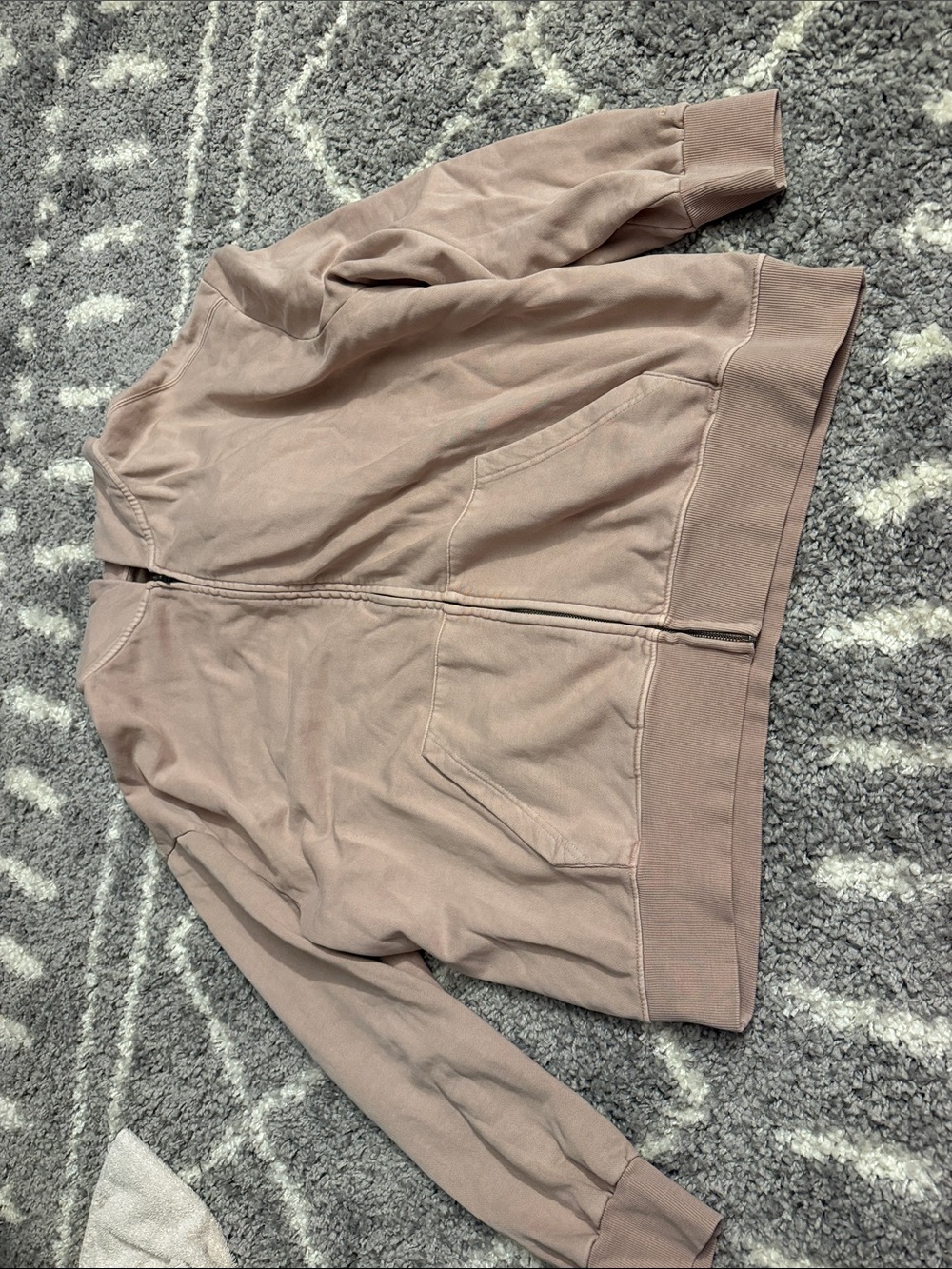 SKIMS Mauve-Taupe Zip Front Bomber Jacket